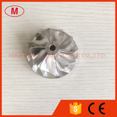 China RHF55 F55-22B 6+6 blades 48.10/62.00mm turbo milling/aluminum 2618/billet compressor wheel for 342726, NZI W1750018 supplier